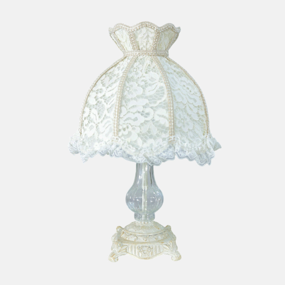 Melina Table Lamp, 1 Light, Aluminum, Whitey - اباجورة ميلينا، 1 لمبة، ألومنيوم، وايتي