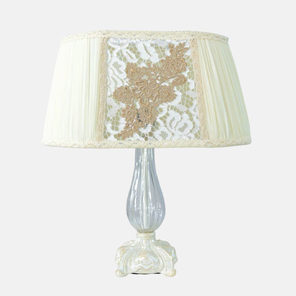 Louisa Table Lamp, 1 Light, Aluminum, Whitey - اباجورة لويزا، 1 لمبة، ألومنيوم، وايتي