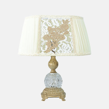 Victoria Table Lamp, 1 Light, Aluminum, Antique - اباجورة فيكتوريا، 1 لمبة، ألومنيوم، أنتيك