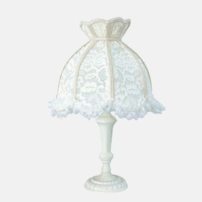 Coralia Table Lamp, 1 Light, Aluminum, Whitey - اباجورة كوراليا، 1 لمبة، ألومنيوم، وايتي
