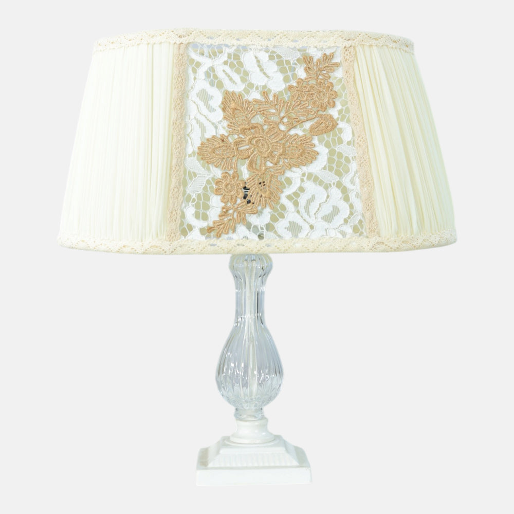Opal Table Lamp, 1 Light, Aluminum, Whitey - اباجورة أوبال، 1 لمبة، ألومنيوم، وايتي