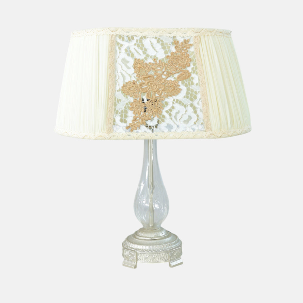 Loretta Table Lamp, 1 Light, Aluminum, Champagne - اباجورة لوريتا، 1 لمبة، ألومنيوم، شامبين