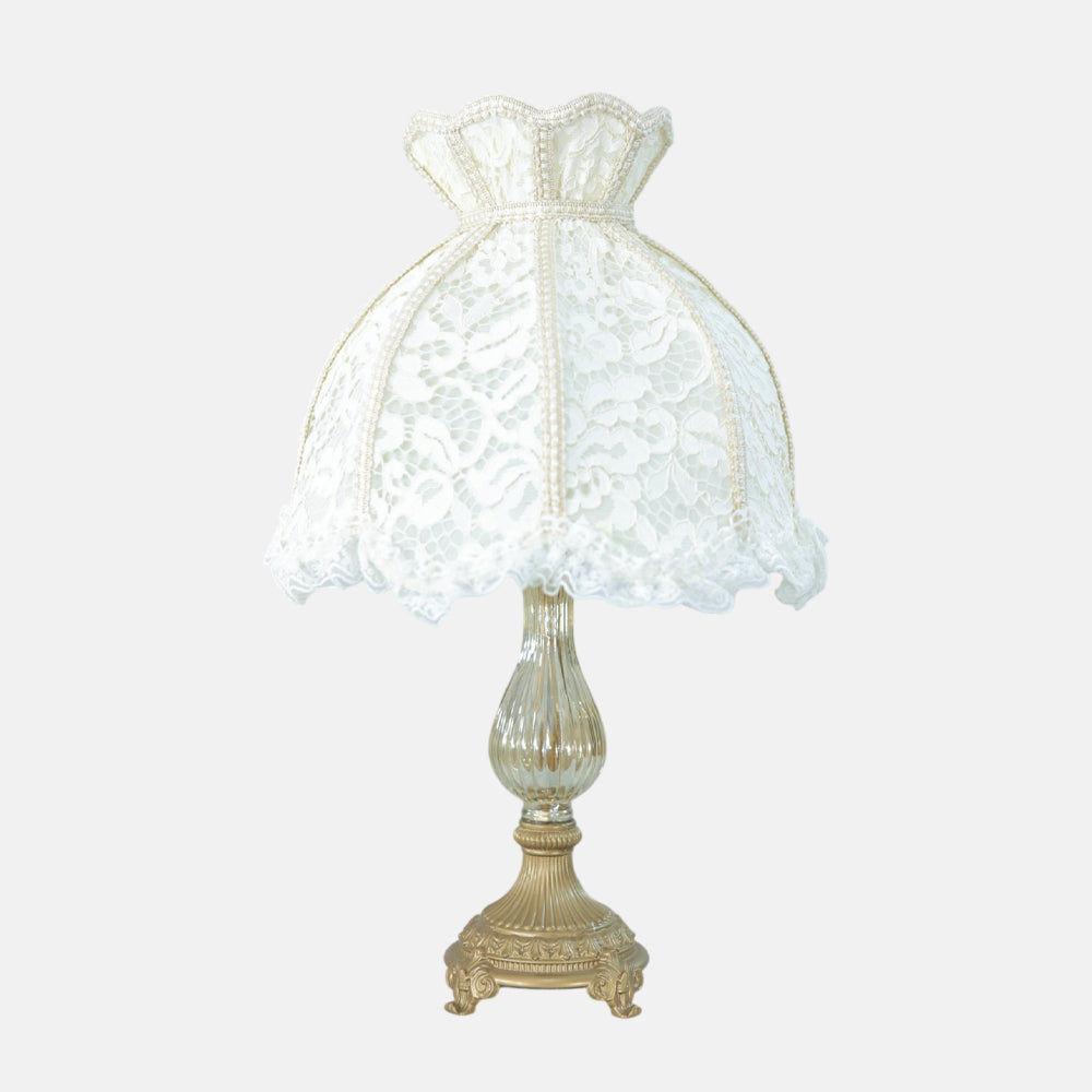 Annabella Table Lamp, 1 Light, Aluminum, Antique - اباجورة أنابيلا، 1 لمبة، ألومنيوم، أنتيك