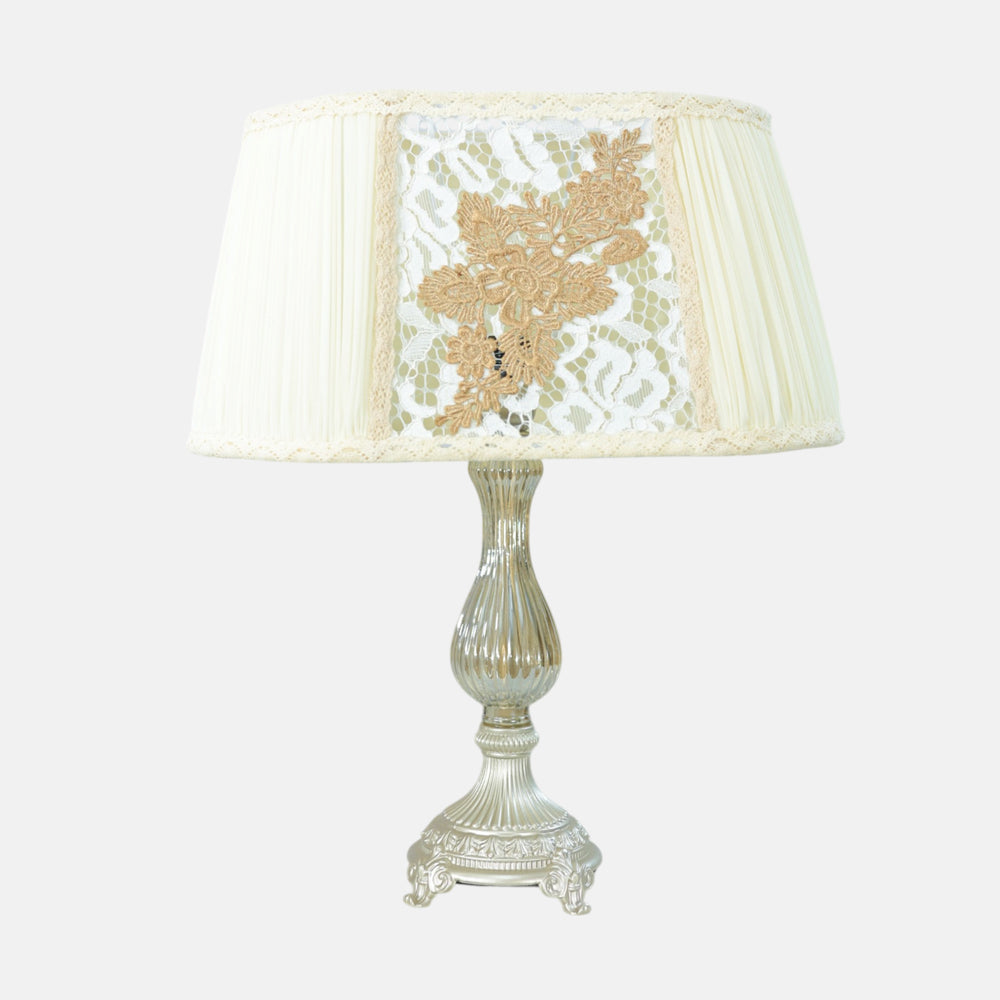 Camellia Table Lamp, 1 Light, Aluminum, Champagne - اباجورة كاميليا، 1 لمبة، ألومنيوم، شامبين