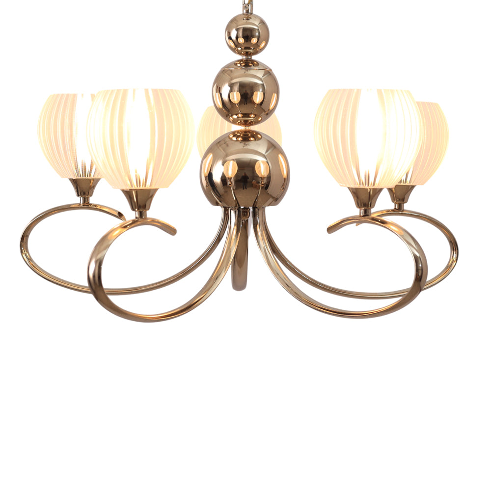 Bolso 5 Lights Solitaire gold Chandelier