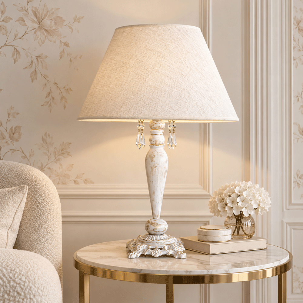 Table Lamp, 1 Lights, Metal, 58×40cm - Whitey