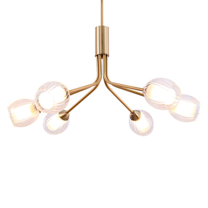 Chandelier, 6 Lights, Metal, 78×65cm - Oxide