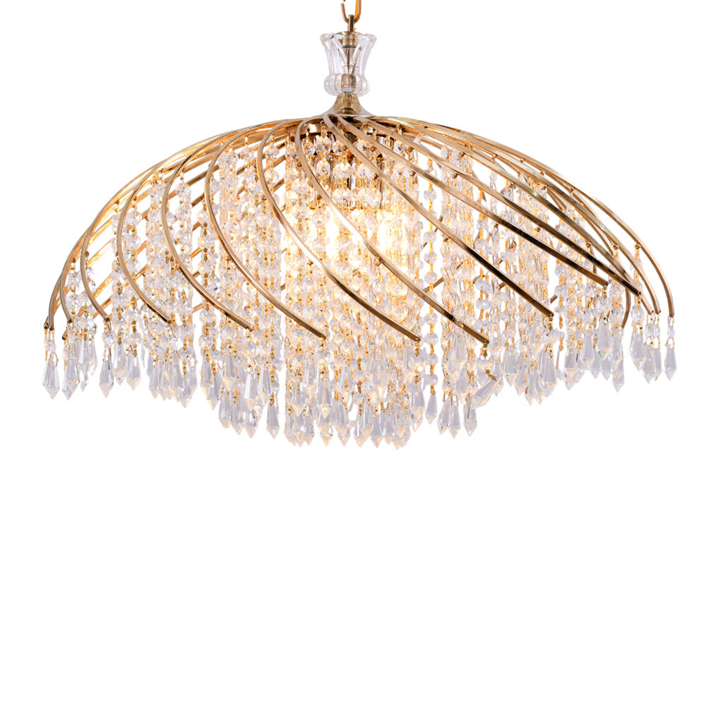 نجفه لولي، 6 لمبة، معدن، 66×60 سم دهبي من قنديل مصر - Loly Chandelier, 6 Lights, Metal, 66×60cm Gold|Kandil Egypt