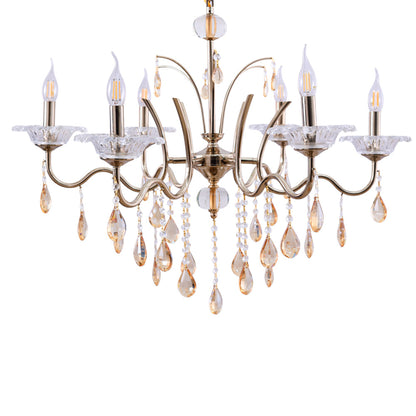 نجفه، 6 لمبة، معدن، 83×74 سم دهبي من قنديل مصر - Chandelier, 6 Lights, Metal, 83×74cm Gold|Kandil Egypt