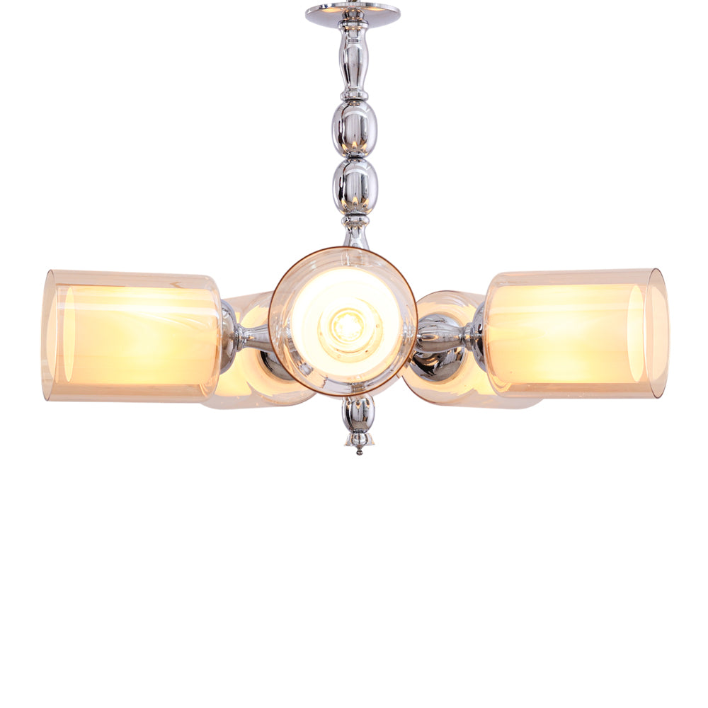 Chandelier, 5 Lights, Metal, 55×60cm - Silver