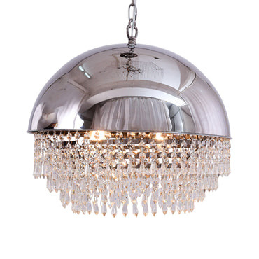 Ball Chandelier, 6 Lights, Metal, 45×55cm - Black