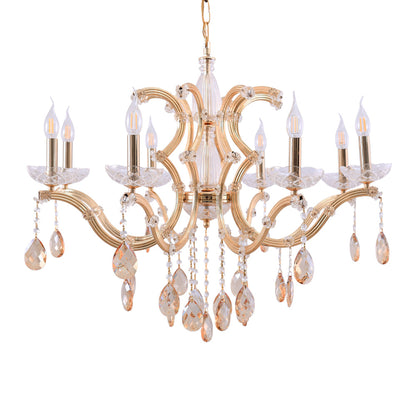 نجفه ماري، 8 لمبة، معدن، 84×84 سم دهبي من قنديل مصر - Marry Chandelier, 8 Lights, Metal, 84×84cm Gold|Kandil Egypt