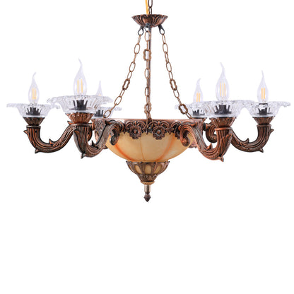 نجفه، 6 لمبة، معدن، 80×60 سم اكسيديه من قنديل مصر - Chandelier, 6 Lights, Metal, 80×60cm Oxide|Kandil Egypt