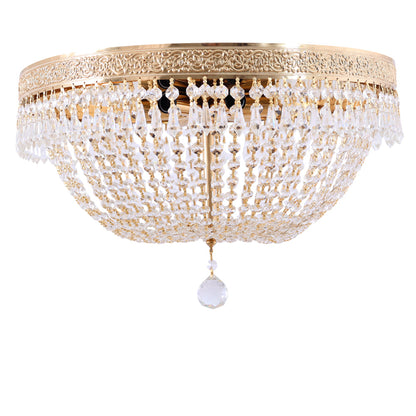 لطش، 6 لمبة، معدن، 50×35 سم دهبي من قنديل مصر - Flush Light, 6 Lights, Metal, 50×35cm Gold|Kandil Egypt