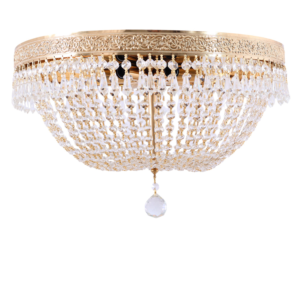 لطش، 6 لمبة، معدن، 50×35 سم دهبي من قنديل مصر - Flush Light, 6 Lights, Metal, 50×35cm Gold|Kandil Egypt
