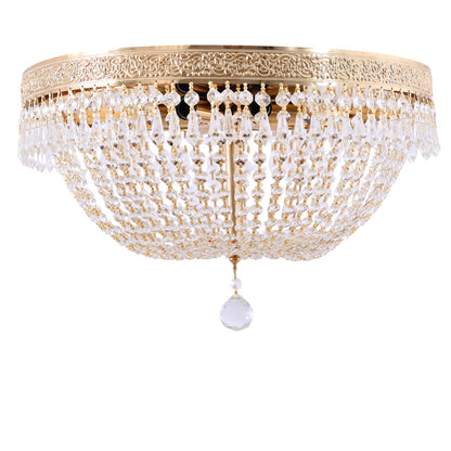لطش، 6 لمبة، معدن، 50×35 سم دهبي من قنديل مصر - Flush Light, 6 Lights, Metal, 50×35cm Gold|Kandil Egypt