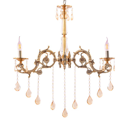 معلقة عيون، 2 لمبة، معدن، 75×76 سم دهبي من قنديل مصر - Eyes Pendants, 2 Lights, Metal, 75×76 cm Gold|Kandil Egypt