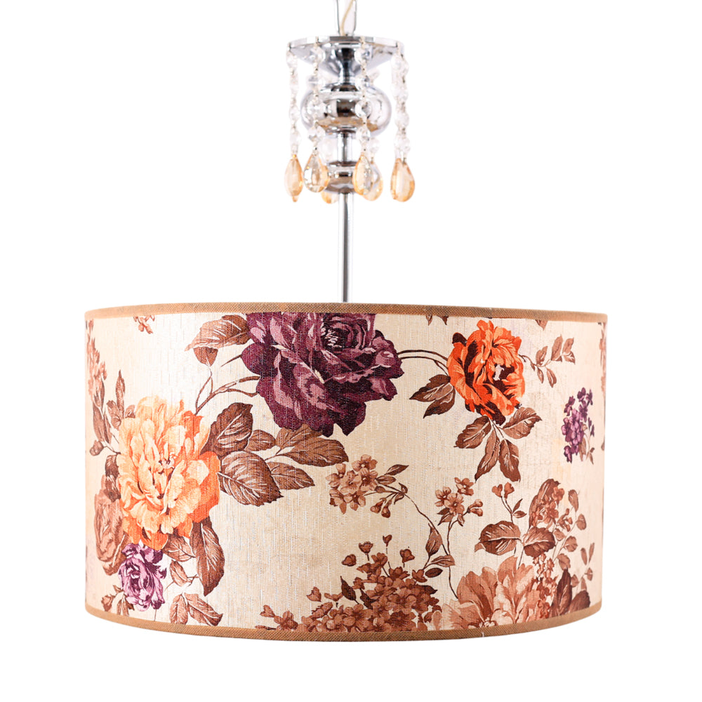 Shabu Chandelier, 5 Lights, fabric, 60×50 cm - Silver