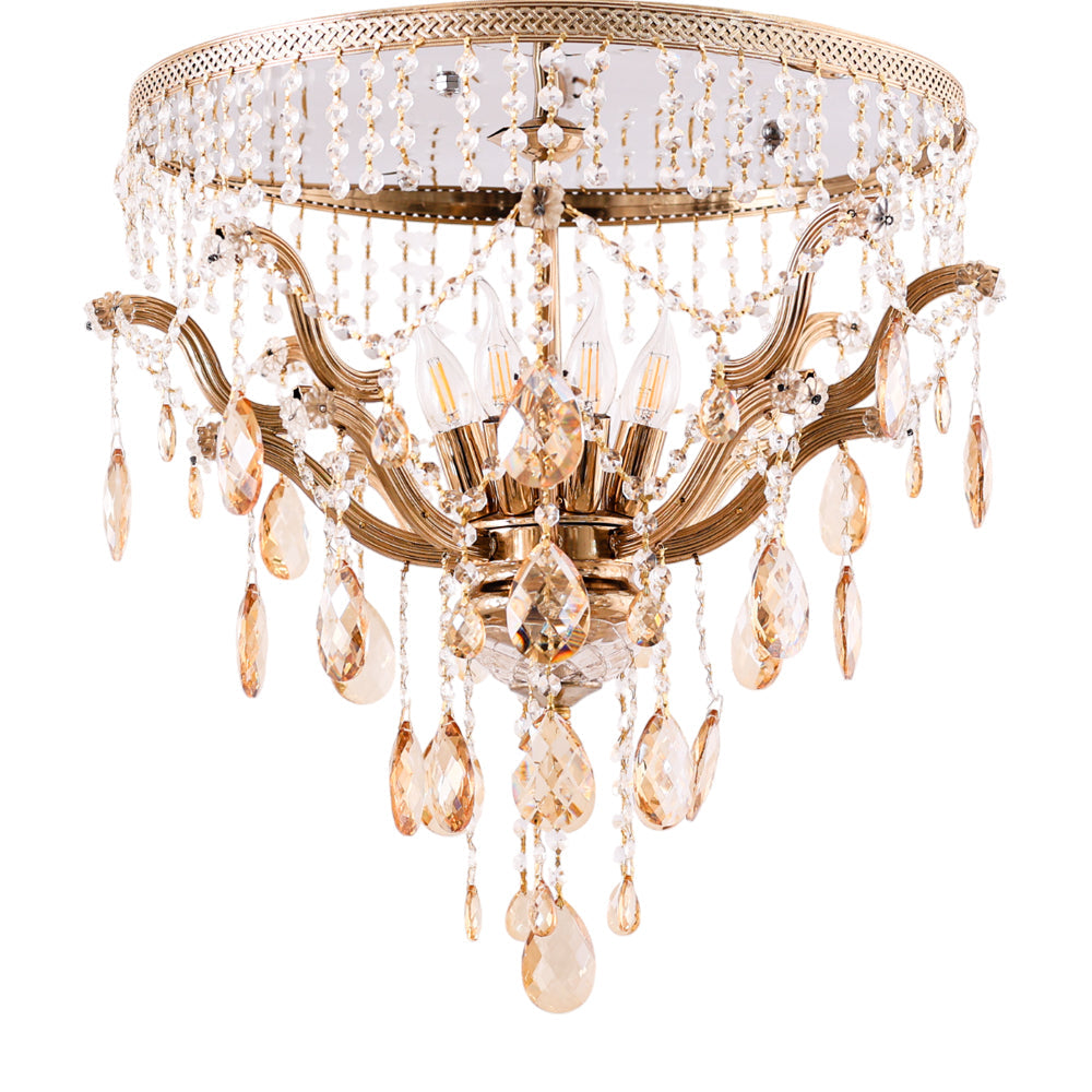 لطش، 8 لمبة، معدن، 60×55 سم دهبي من قنديل مصر - Flush Light, 8 Lights, Metal, 60×55 cm Gold|Kandil Egypt