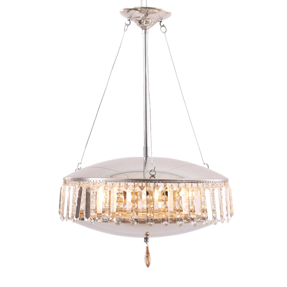 معلقة سلندر، 8 لمبة، معدن، 70×50 سم فضي من قنديل مصر - Cylinder Pendants, 8 Lights, Metal, 70×50 cm Silver|Kandil Egypt