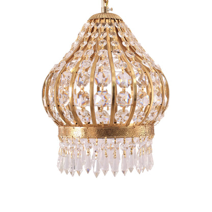 فانوس، 1 لمبة، معدن، 50×24 سم دهبي من قنديل مصر - Lantern, 1 Light, Metal, 50×24cm Gold|Kandil Egypt