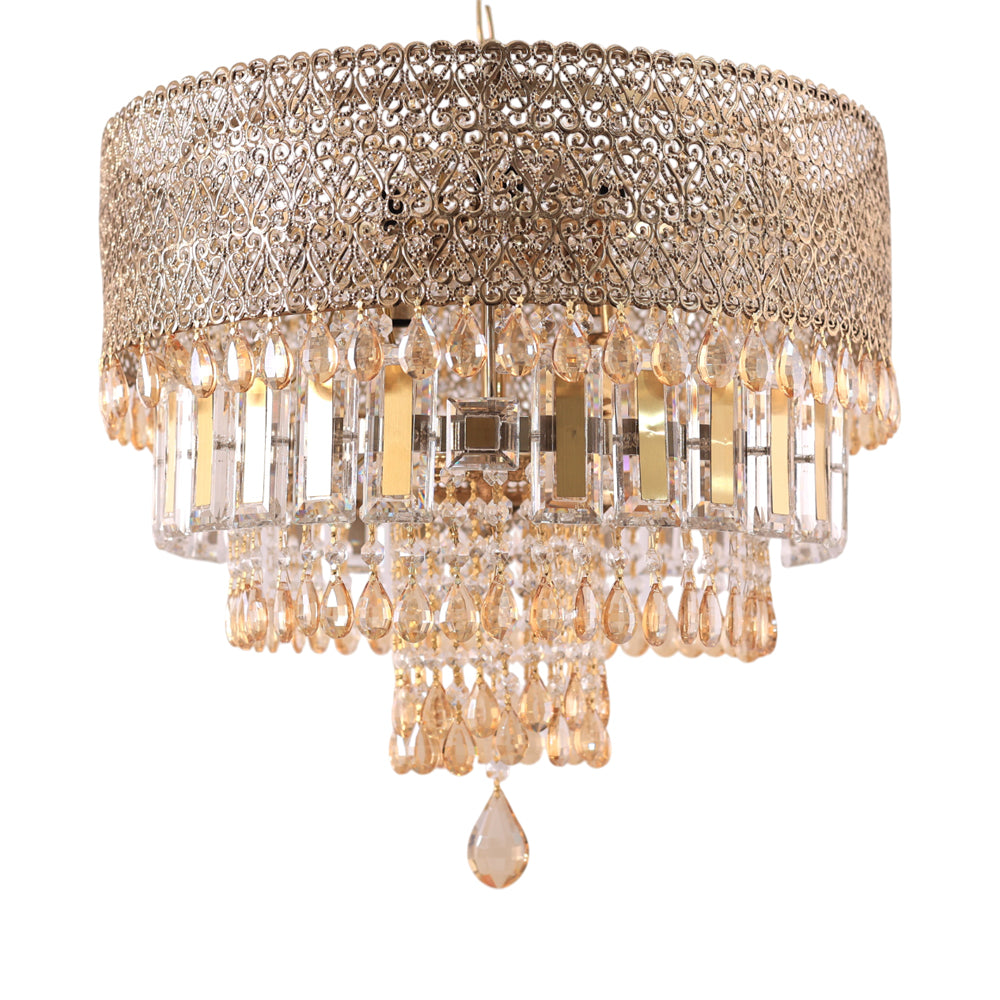 نجفة، 8 لمبة، معدن، 55×50 سم دهبي من قنديل مصر - Chandelier, 8 Lights, Metal, 55×50 cm Gold|Kandil Egypt