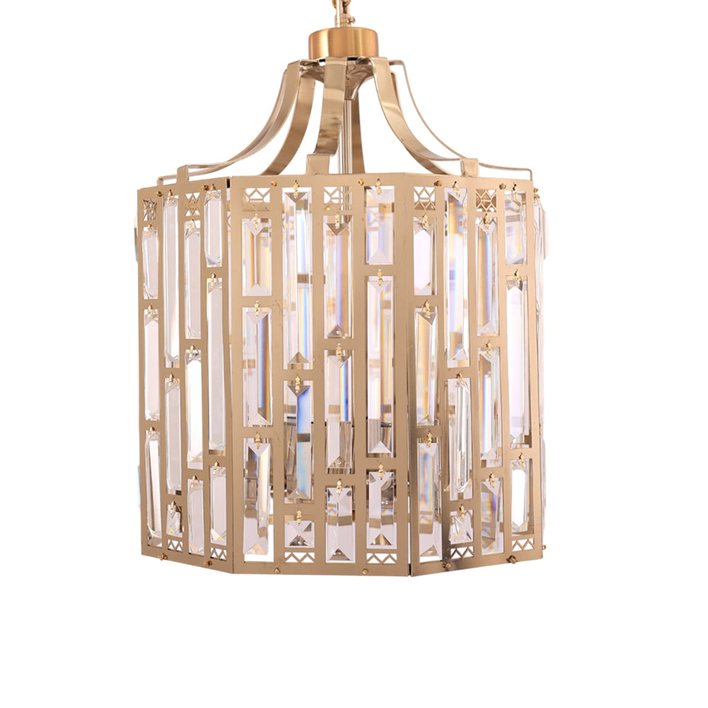 فانوس، 4 لمبة، معدن، 65×40 سم دهبي من قنديل مصر - Lantern, 4 Lights, Metal, 65×40 cm Gold|Kandil Egypt