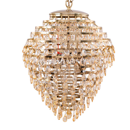 نجفة كمثرى، 12 لمبة، معدن، 45×80 سم – ذهبي من قنديل مصر - Pears Chandelier, 12 Lights, Metal, 45×80cm Gold|Kandil Egypt
