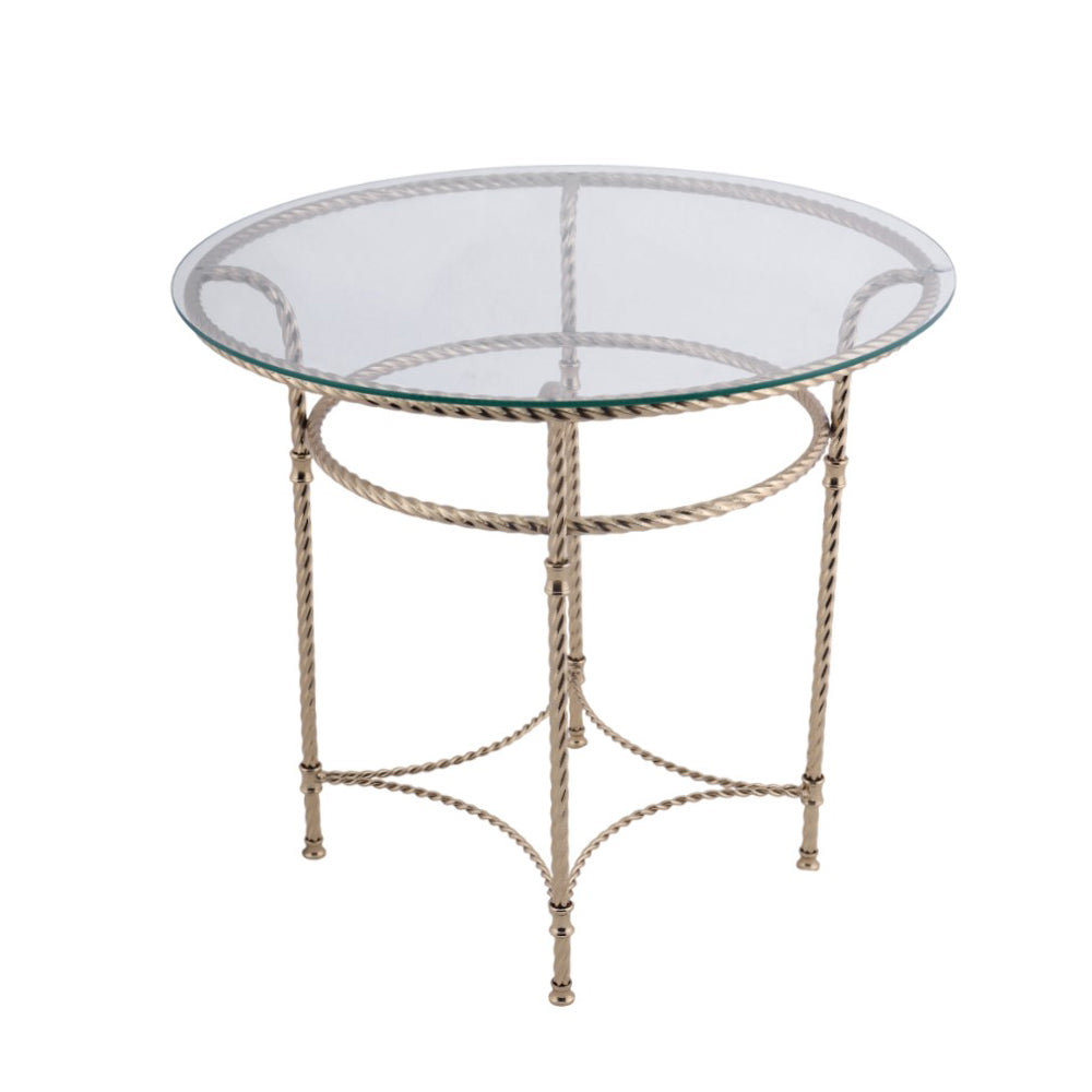 ترابيزة ثعبان مستويين، معدن، 70×65 سم – سوليتير ذهبي من قنديل مصر - Sanke Two-Levels Table, Metal, 70×65cm Solitaire Gold|Kandil Egypt