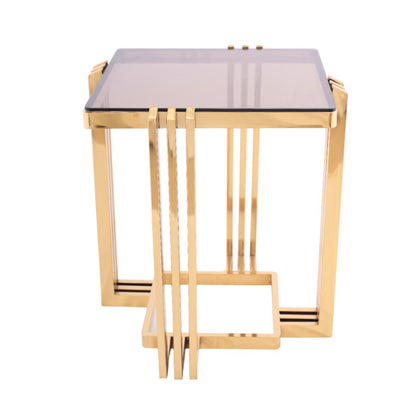ترابيزة ليزر، ستانلس ستيل، 45×45 سم – ذهبي من قنديل مصر - Laser Table, Stainless Steel, 45×45cm Gold|Kandil Egypt