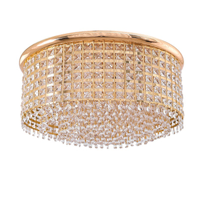 لطش، 8 لمبة، ستانلس ستيل، 50×25 سم ذهبي - Flush Light, 8 Lights, Stainless Steel, 50×25Cm Gold