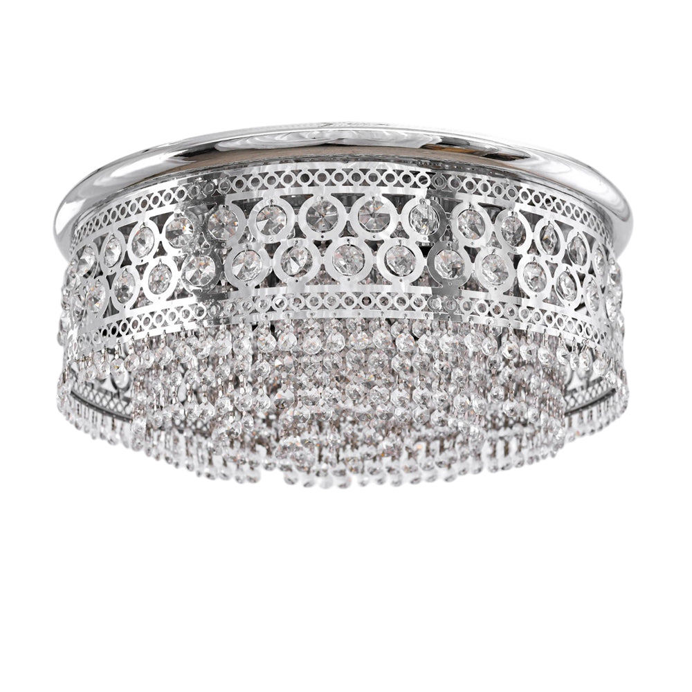 لطش، 8 لمبة، ستانلس ستيل، 50×20 سم كروم - Flush Light, 8 Lights, Stainless Steel, 50×20Cm Chrome