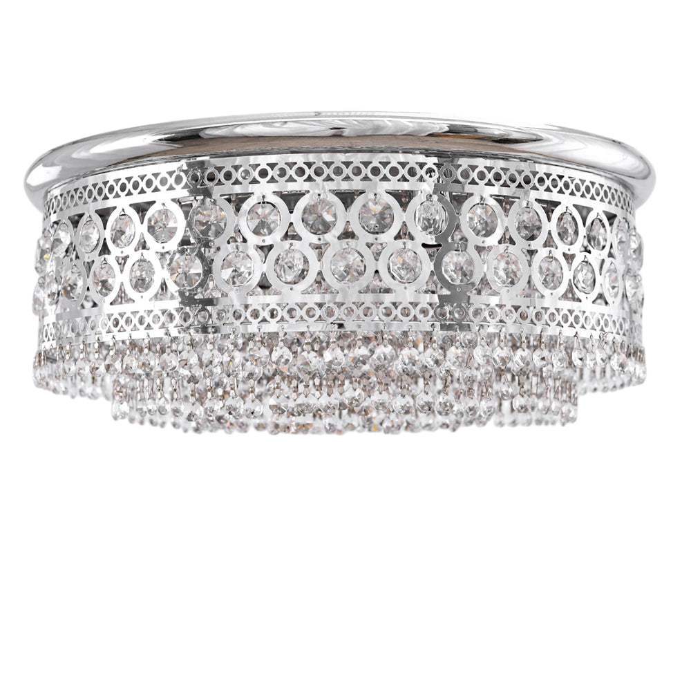 لطش، 8 لمبة، ستانلس ستيل، 50×20 سم كروم - Flush Light, 8 Lights, Stainless Steel, 50×20Cm Chrome