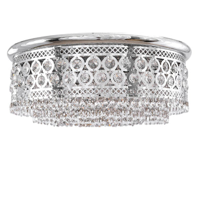 لطش، 8 لمبة، ستانلس ستيل، 50×20 سم كروم - Flush Light, 8 Lights, Stainless Steel, 50×20Cm Chrome