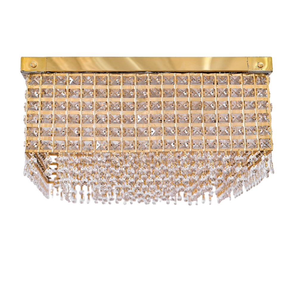 لطش، 8 لمبة، ستانلس ستيل، 50×25 سم ذهبي - Flush Light, 8 Lights, Stainless Steel, 50×25Cm Gold