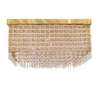 لطش، 8 لمبة، ستانلس ستيل، 50×25 سم ذهبي - Flush Light, 8 Lights, Stainless Steel, 50×25Cm Gold