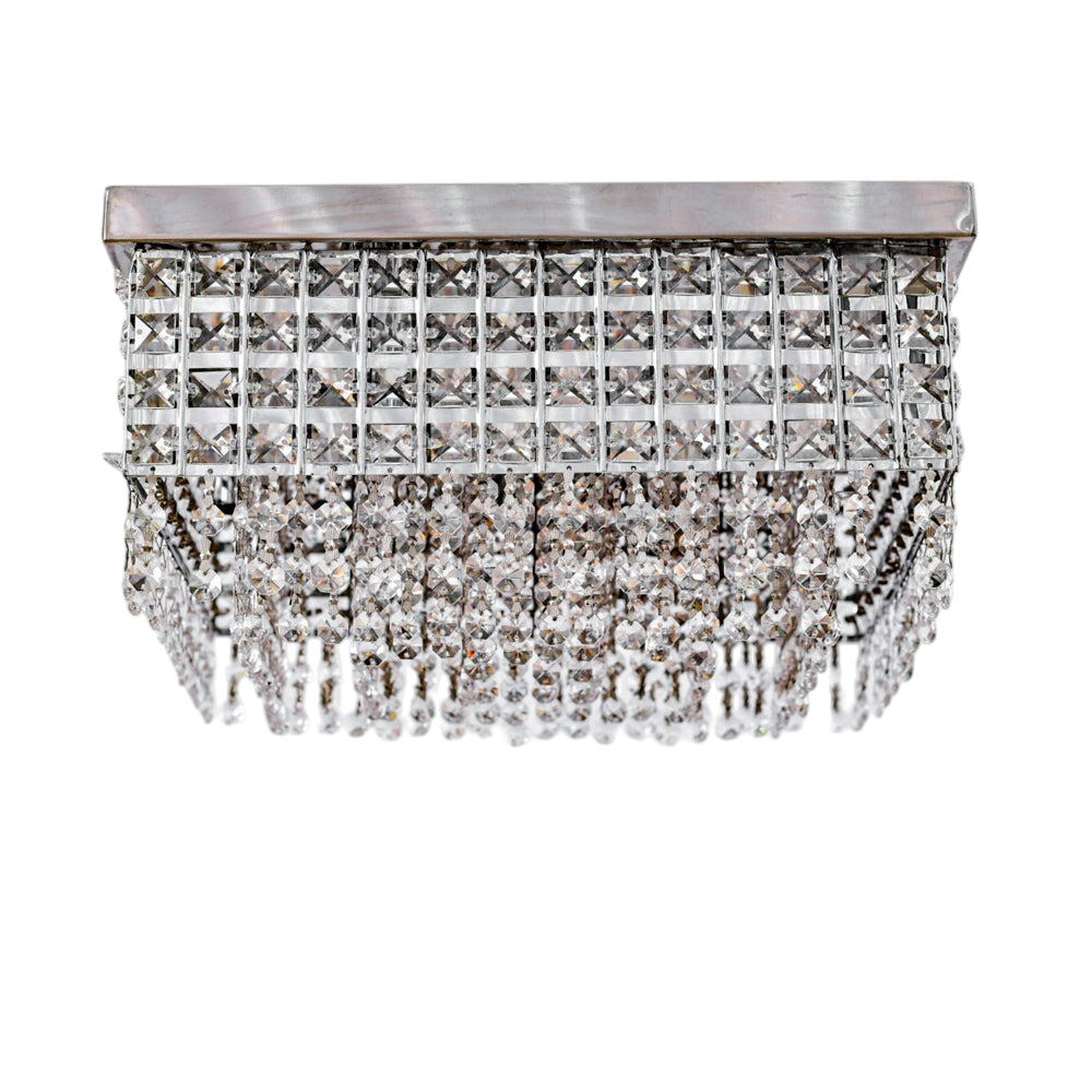 لطش، 6 لمبة، ستانلس ستيل، 40×20 سم كروم - Flush Light, 6 Lights, Stainless Steel, 40×20Cm Chrome