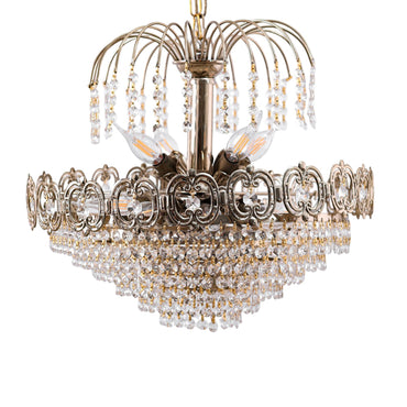 نجفة، 12 لمبة، معدن، 50×55 سم ذهبي - Chandelier, 12 Lights, Metal, 50×55Cm Gold