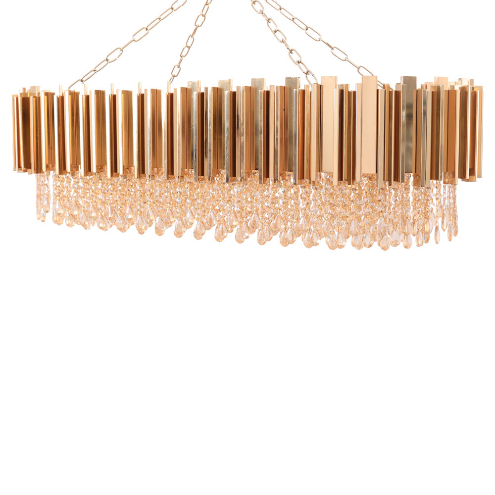 نجفه سليندر، 12 لمبة، معدن، 115*50×75 سم دهبي من قنديل مصر - Slinder Chandelier, 12 Lights, Metal, 115*50×75cm Gold|Kandil Egypt