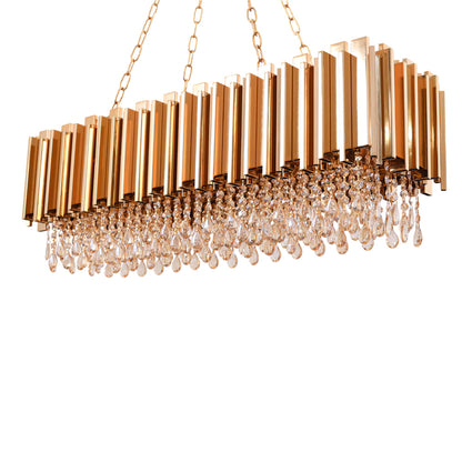 نجفه سليندر، 8 لمبة، معدن، 90*30×70 سم دهبي من قنديل مصر - Slinder Chandelier, 8 Lights, Metal, 90*30×70cm Gold|Kandil Egypt