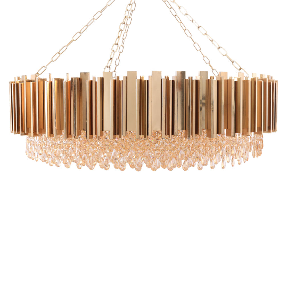 Slinder Chandelier, 12 Lights, Metal, 80×70cm - Gold