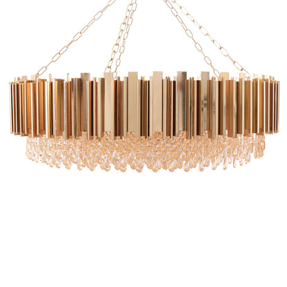 نجفه سليندر، 12 لمبة، معدن، 80×70 سم دهبي من قنديل مصر - Slinder Chandelier, 12 Lights, Metal, 80×70cm Gold|Kandil Egypt