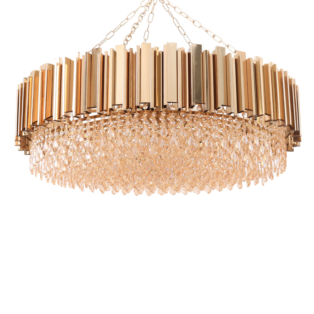 نجفه سليندر، 12 لمبة، معدن، 80×70 سم دهبي من قنديل مصر - Slinder Chandelier, 12 Lights, Metal, 80×70cm Gold|Kandil Egypt