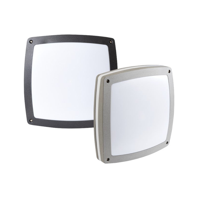 Surface-mounted Square Flush Light, Aluminum/plastic, 300×80mm - Black