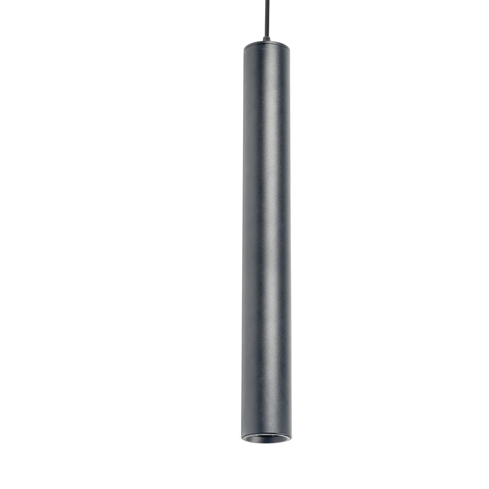 Cylindrical Pendant, Aluminum, 65×500mm - Black