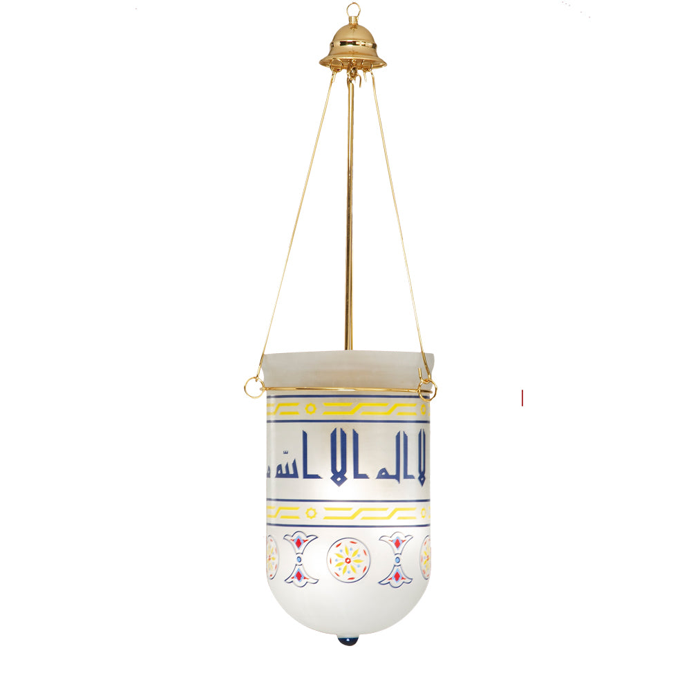 فانوس الحرم النبوي كبيرة، 3 لمبة، 100×27 سم - ذهبي