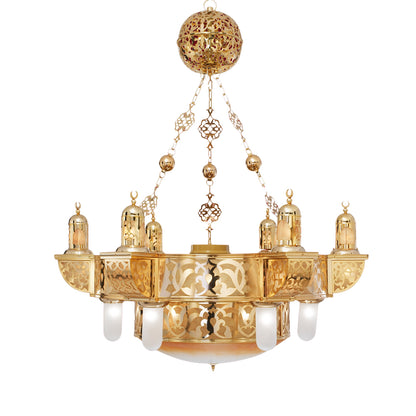 نجفة ميلانو، 31 لمبة، 200×120 سم - ذهبي