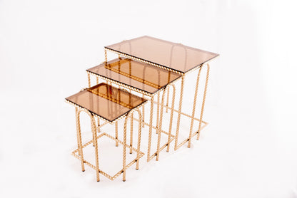 ترابيزة سوليتير مستطيلة من سوني، لون ذهبي