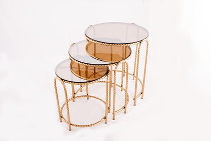 ترابيزة سوليتير سوني راوند الذهبية