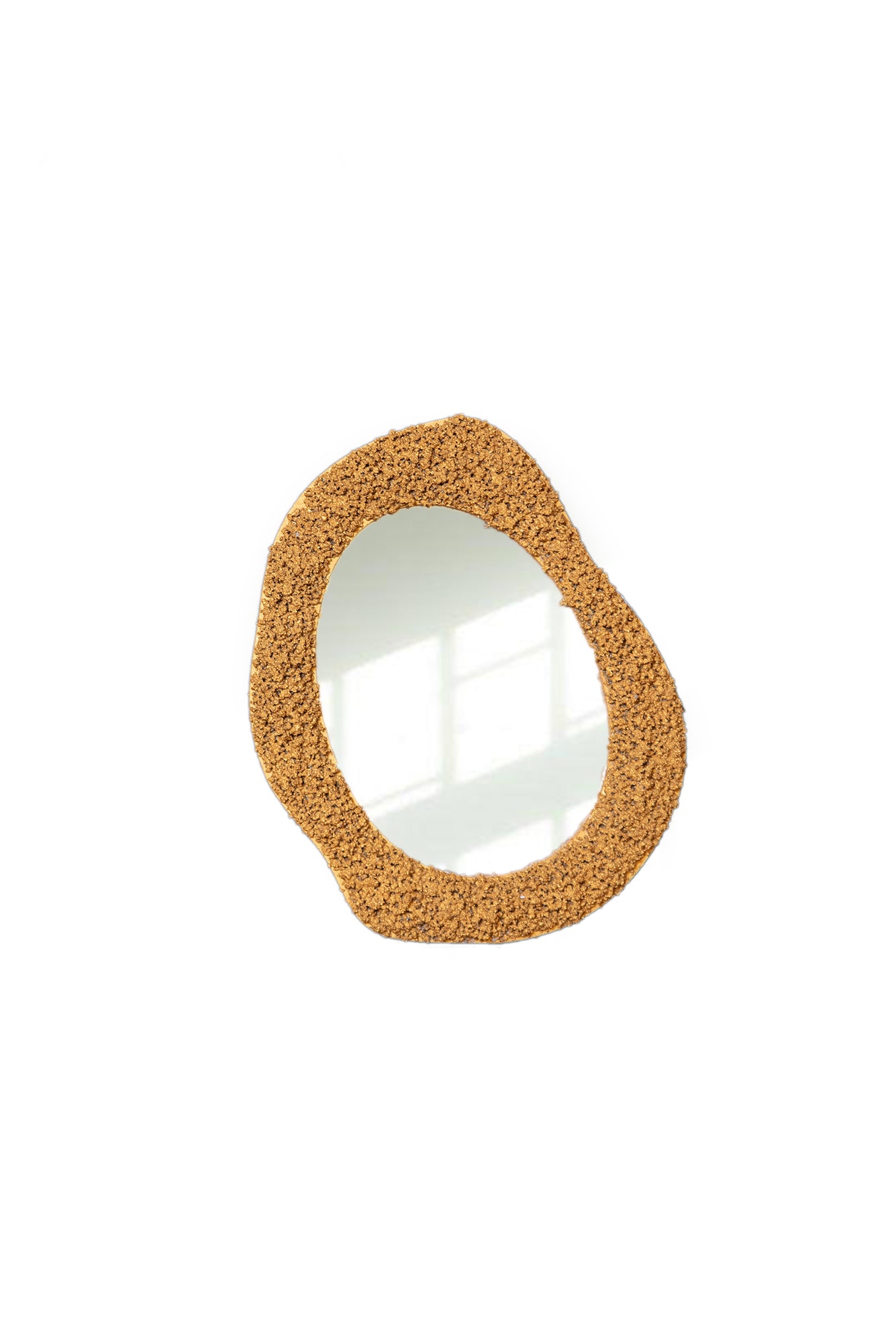 Marvel curved mirror 45 x 35 cm gold
